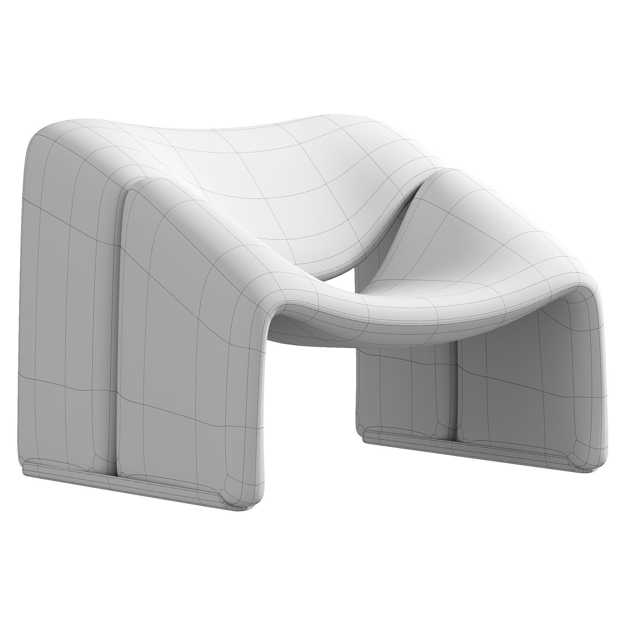 Groovy Lounge Chair Pierre Paulin 3D model_5
