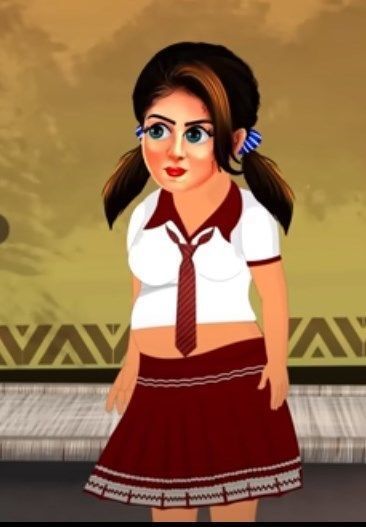 2d indian cartoon in cartoon animator 4 3D model_1