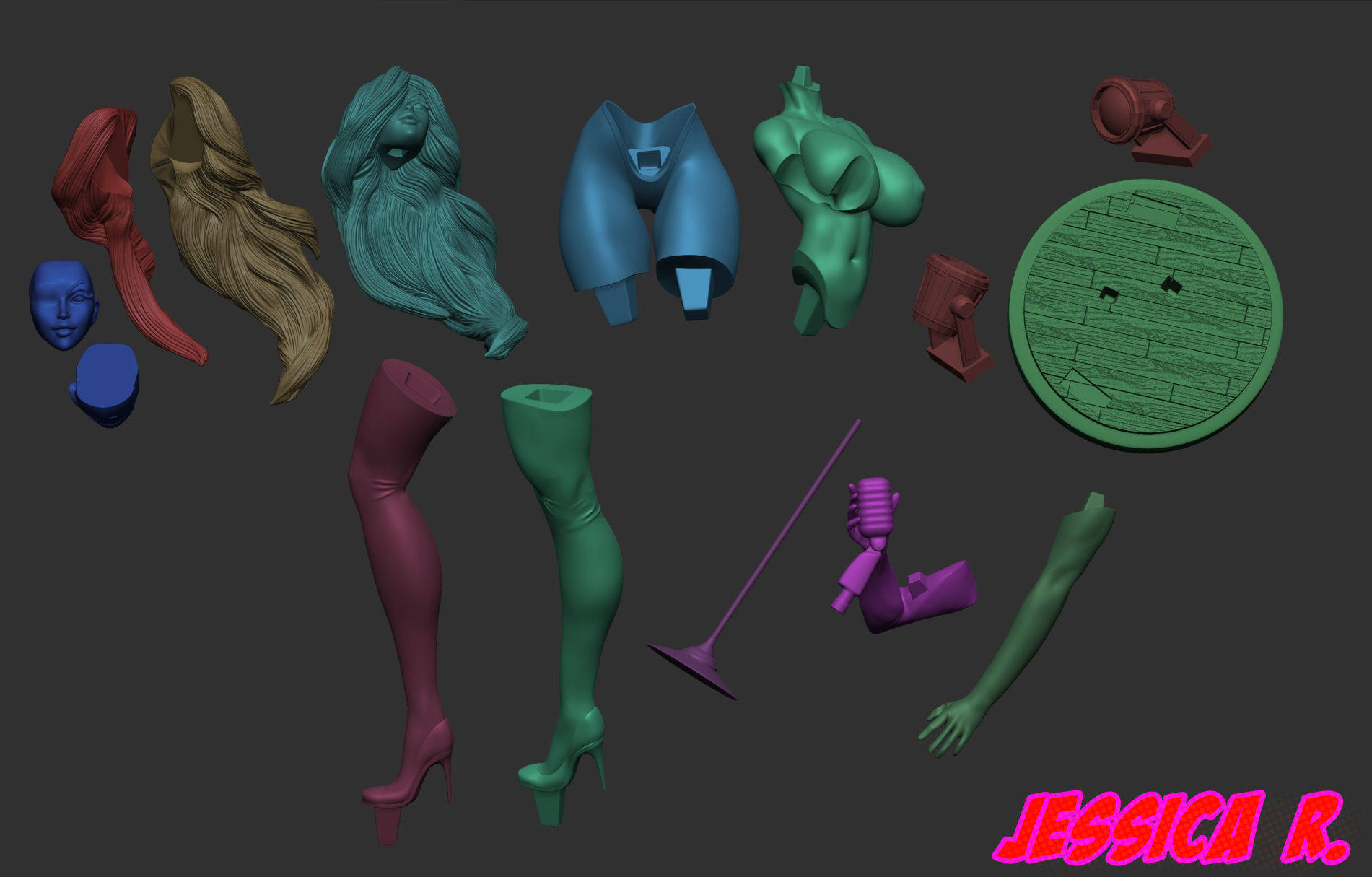 pack Jessica Rabbit 3D print model_14