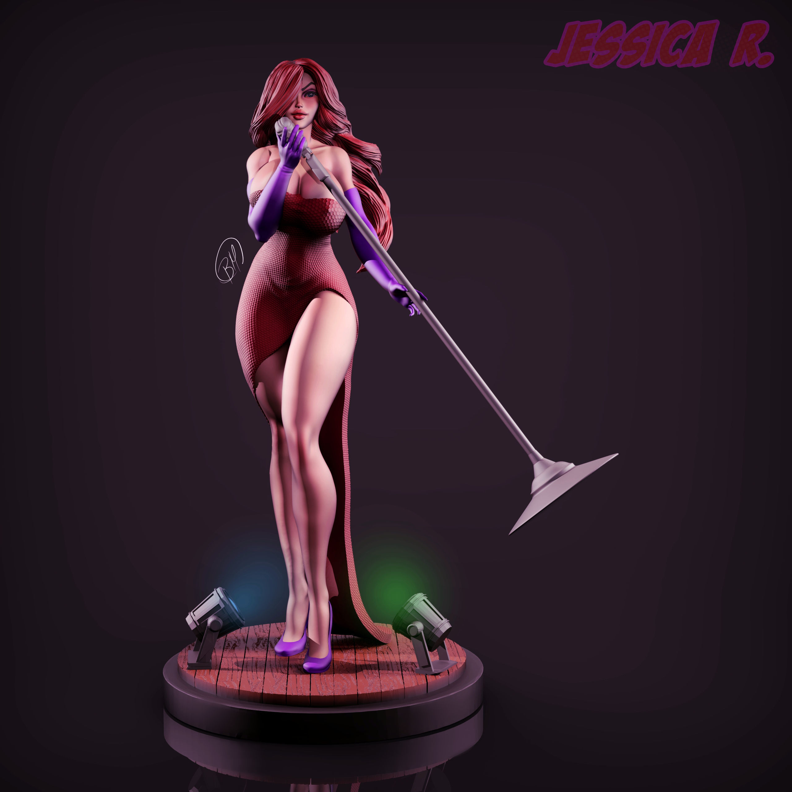 pack Jessica Rabbit 3D print model_1