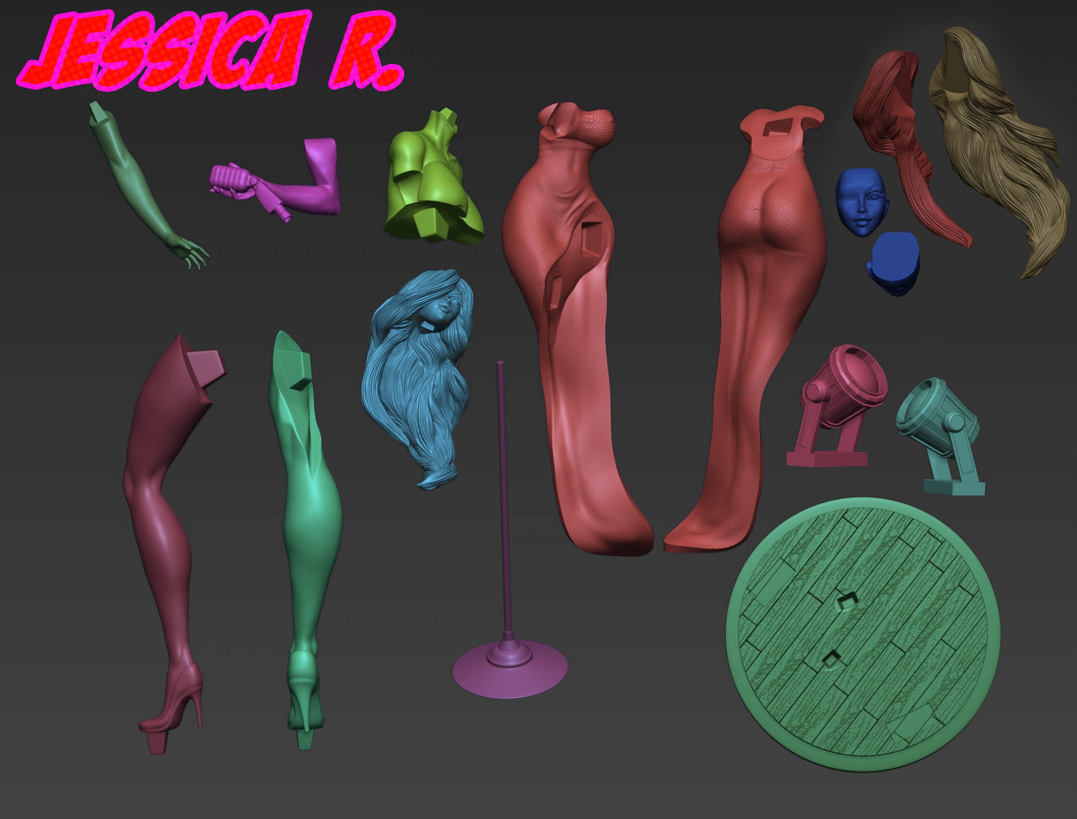 pack Jessica Rabbit 3D print model_15