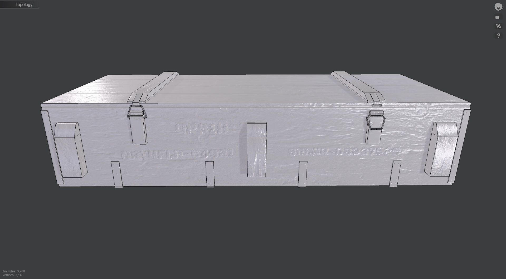 Army Weapon Crate Low-poly 3D model_5