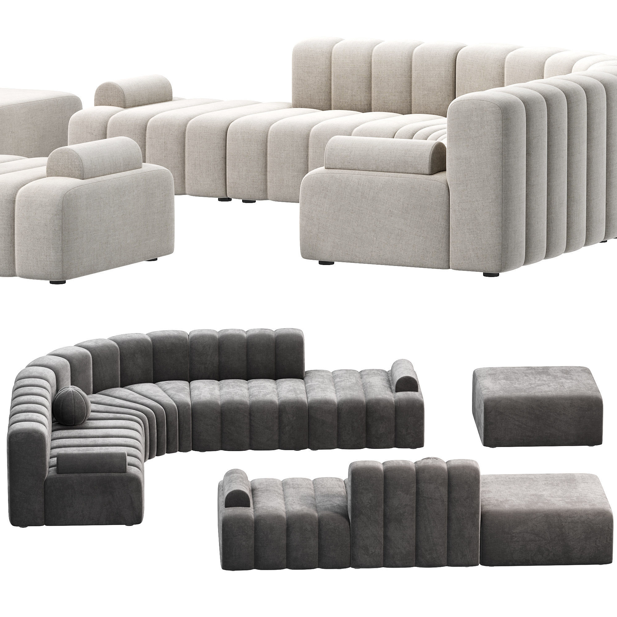 Modular Sofa STUDIO by NORR11 3D model_2