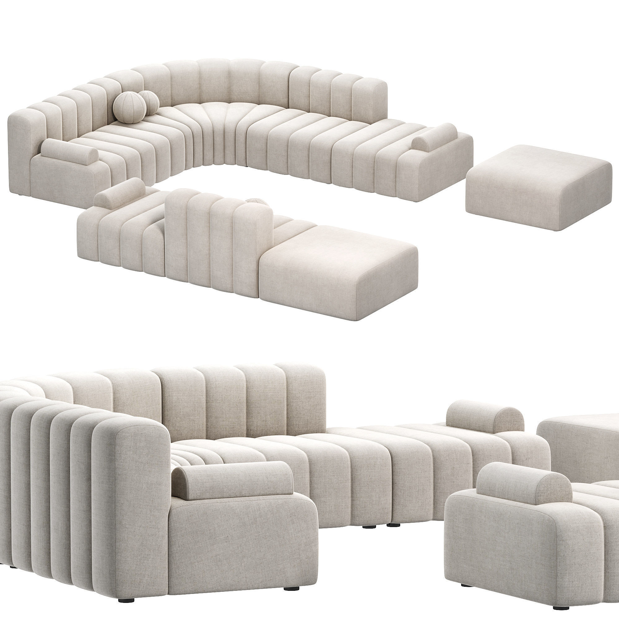 Modular Sofa STUDIO by NORR11 3D model_1
