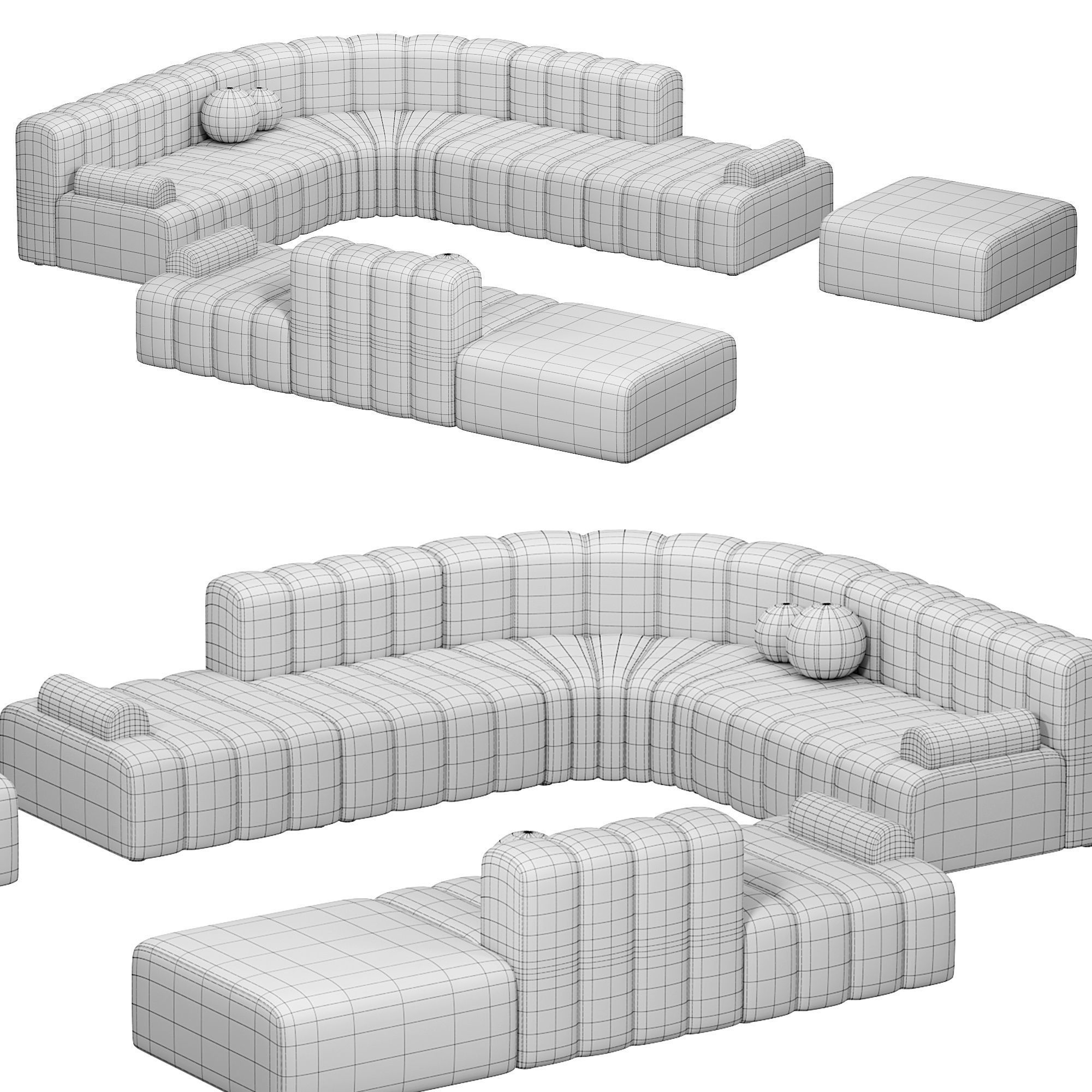 Modular Sofa STUDIO by NORR11 3D model_3