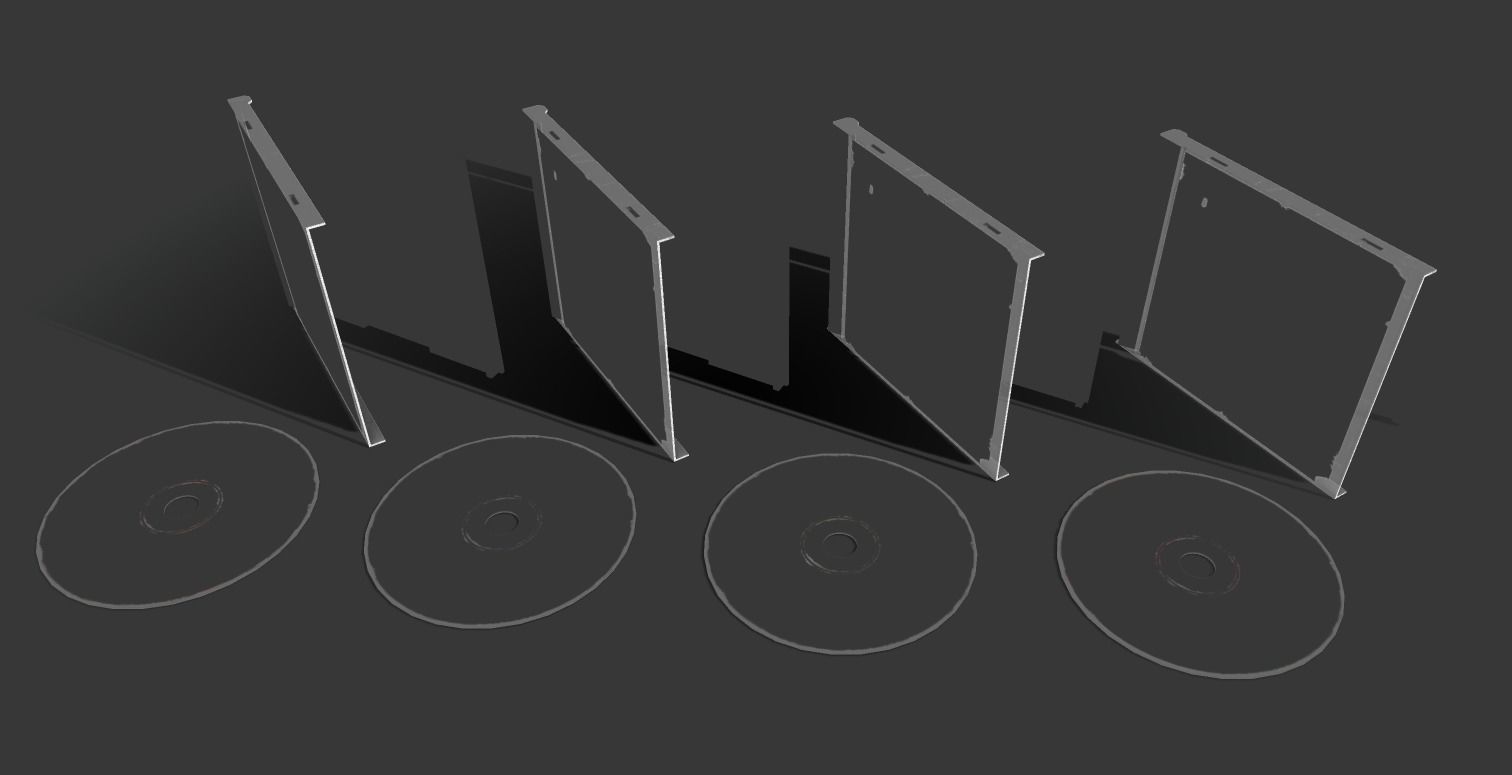 CD boxes Low-poly 3D model_21