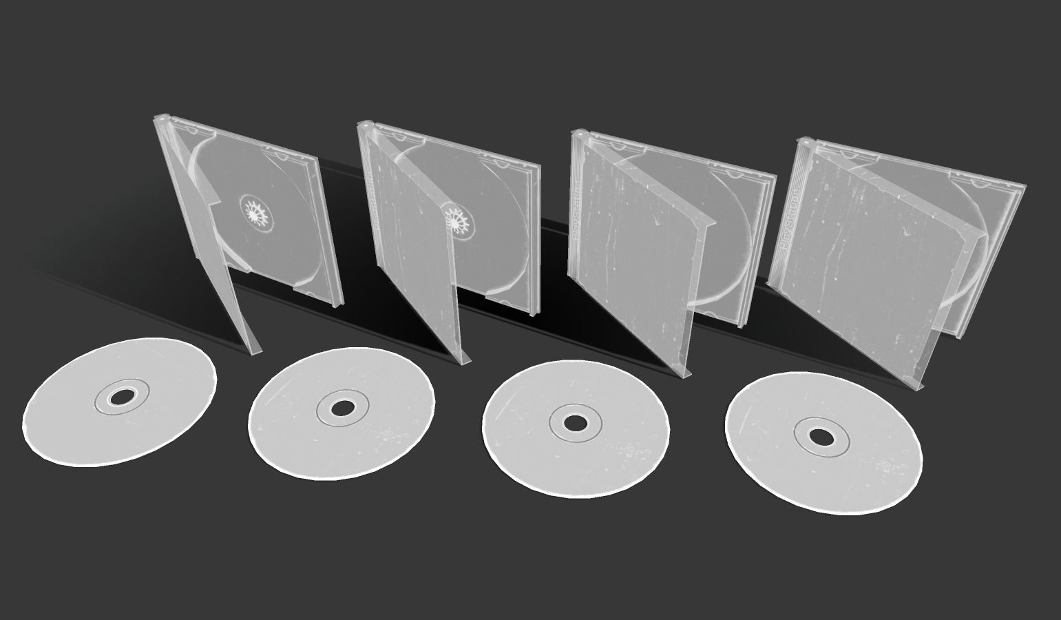 CD boxes Low-poly 3D model_20