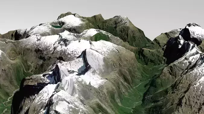 Mountain landscape Aiguille Rouge Savoy France