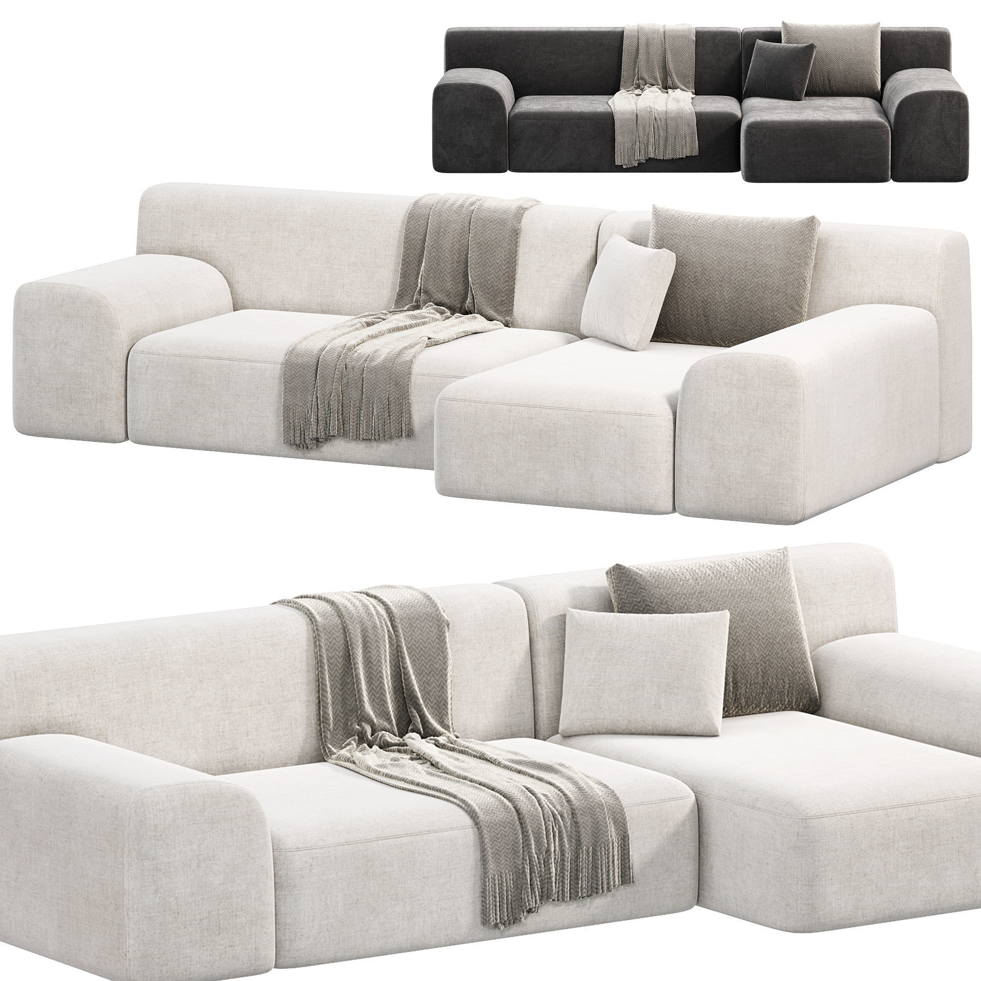 Paola Lenti All Time Sofa 2 3D model_2