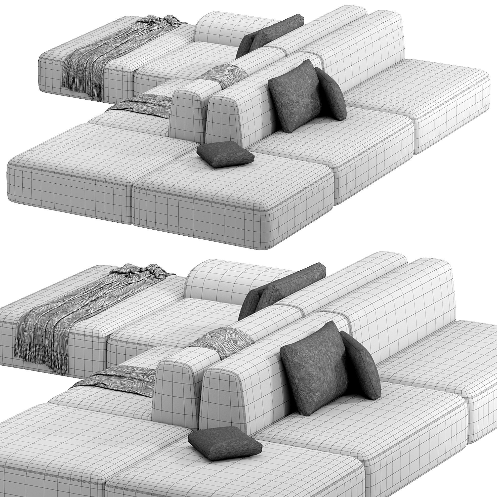 Paola Lenti All Time Sofa 3D model_3