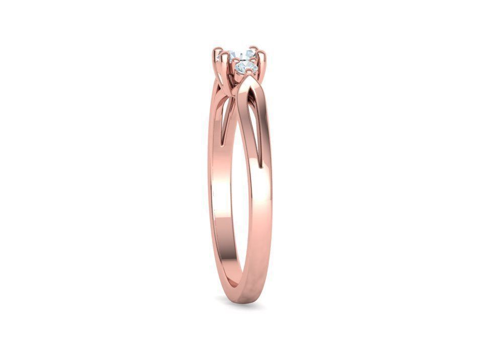 Petite 3 stone Avery Promise Ring with 4mm diamond 3dmodel 3D print model_27