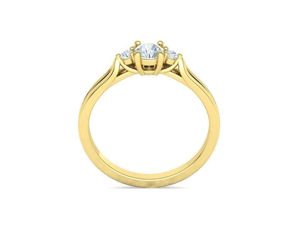 Petite 3 stone Avery Promise Ring with 4mm diamond 3dmodel 3D print model_22
