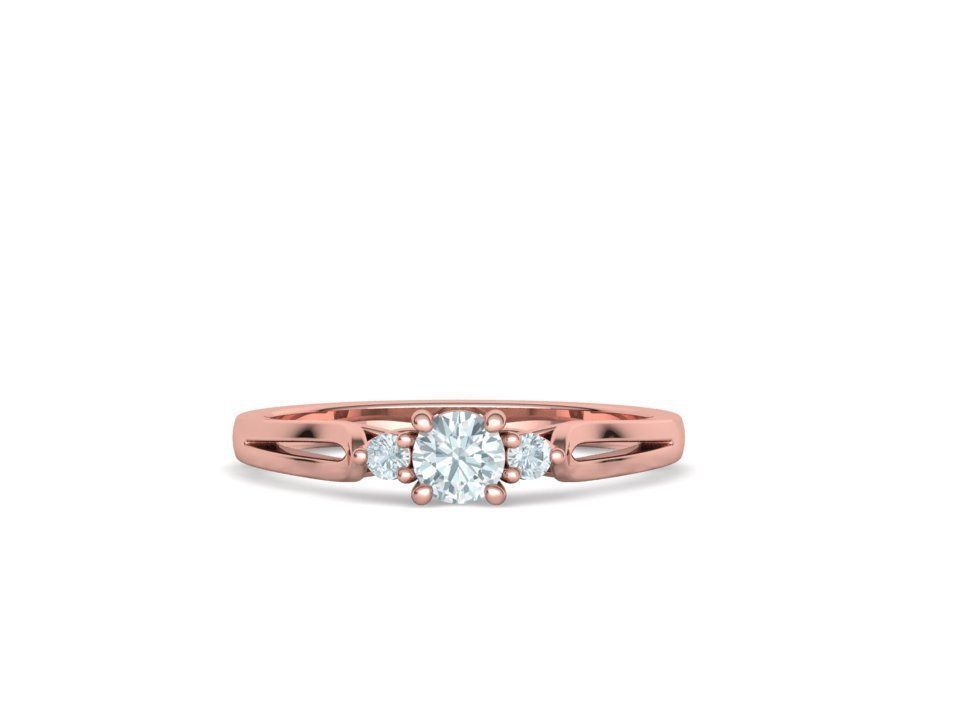 Petite 3 stone Avery Promise Ring with 4mm diamond 3dmodel 3D print model_8