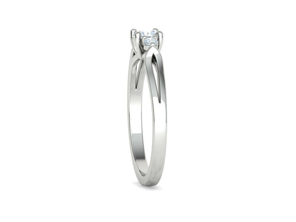 Petite 3 stone Avery Promise Ring with 4mm diamond 3dmodel 3D print model_29