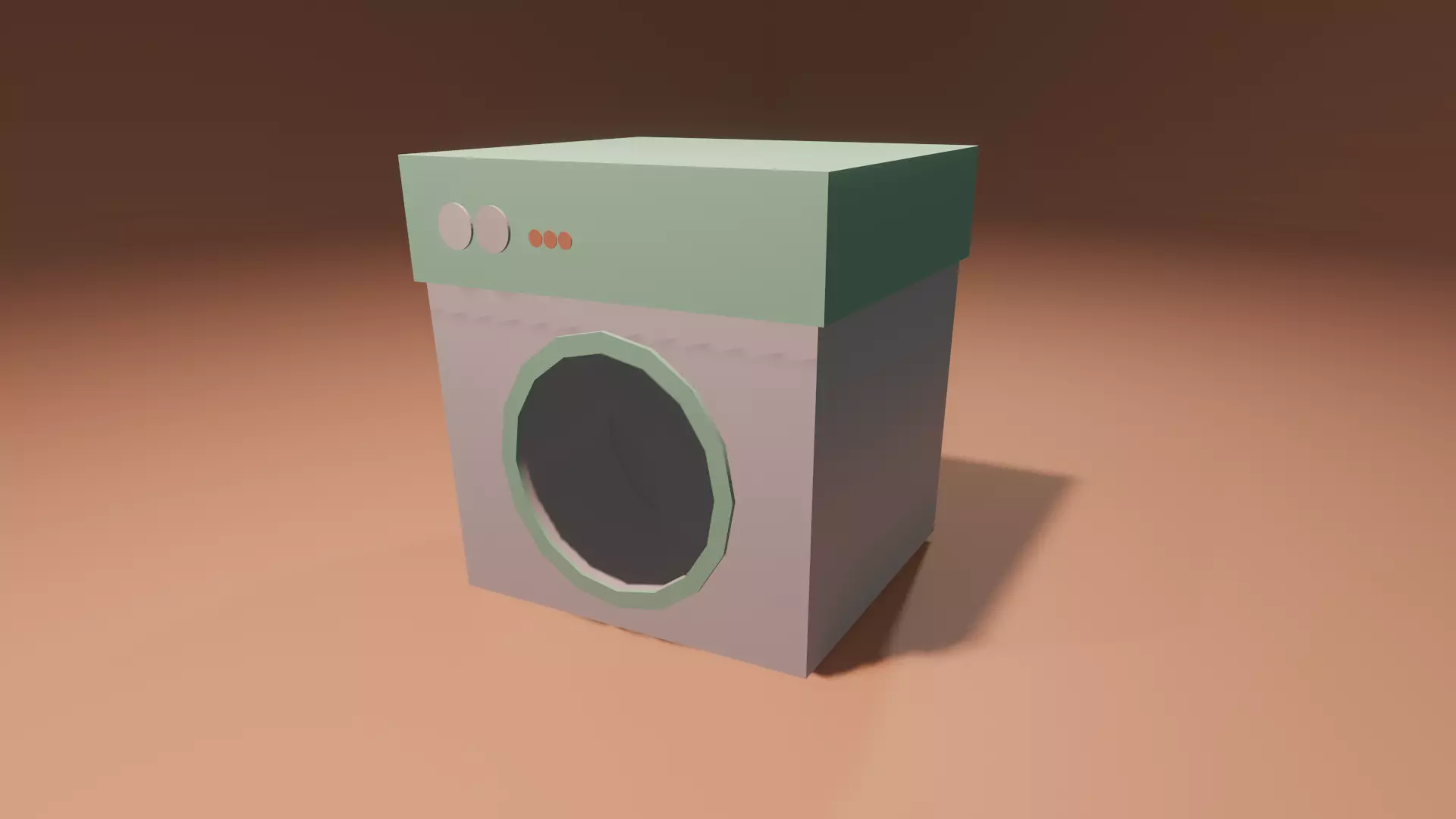 Low poly washing machine Free 3D model_0