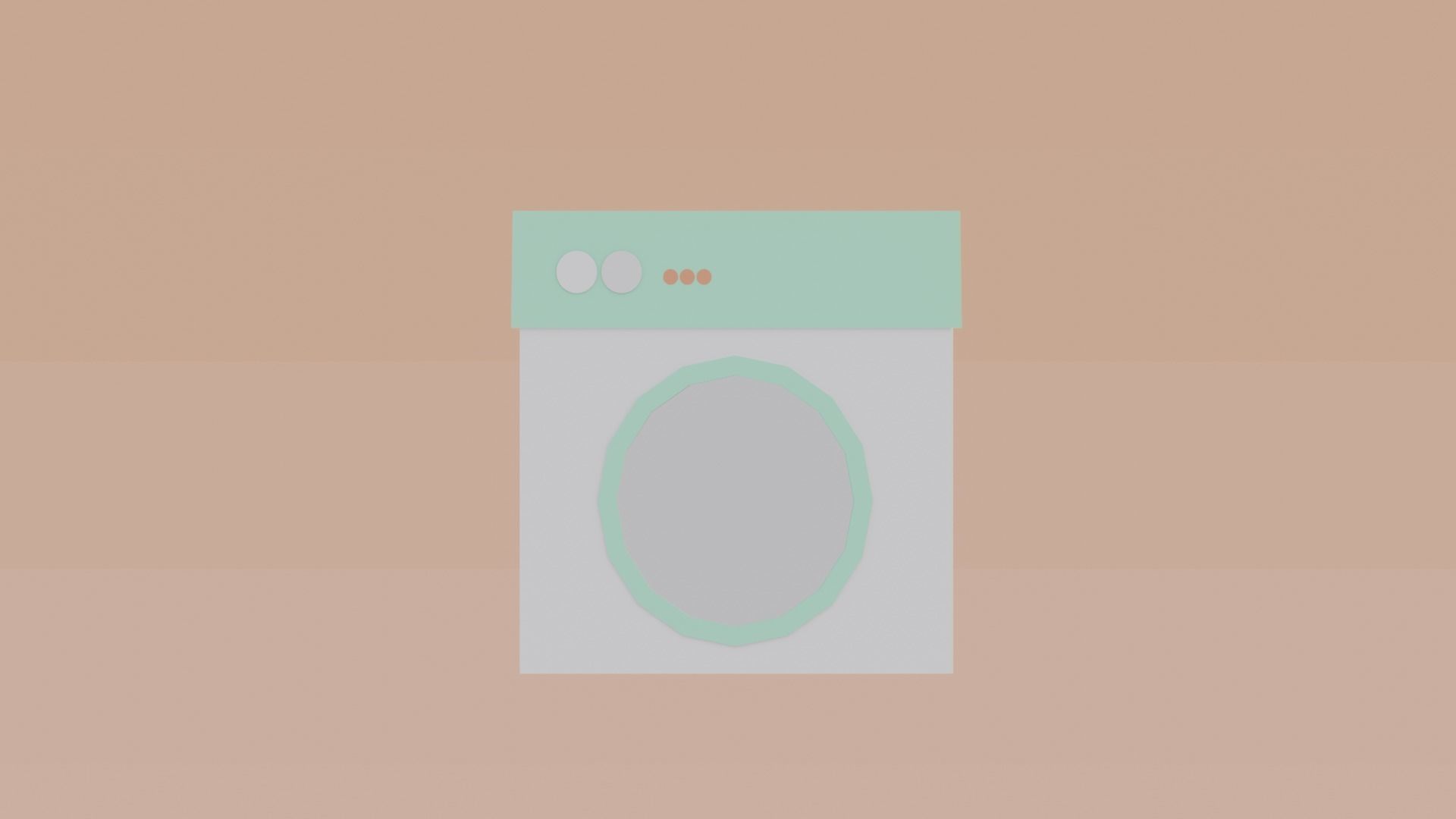Low poly washing machine Free 3D model_1