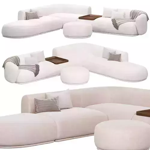 Rene Sofa by Meridiani set 1 3D model