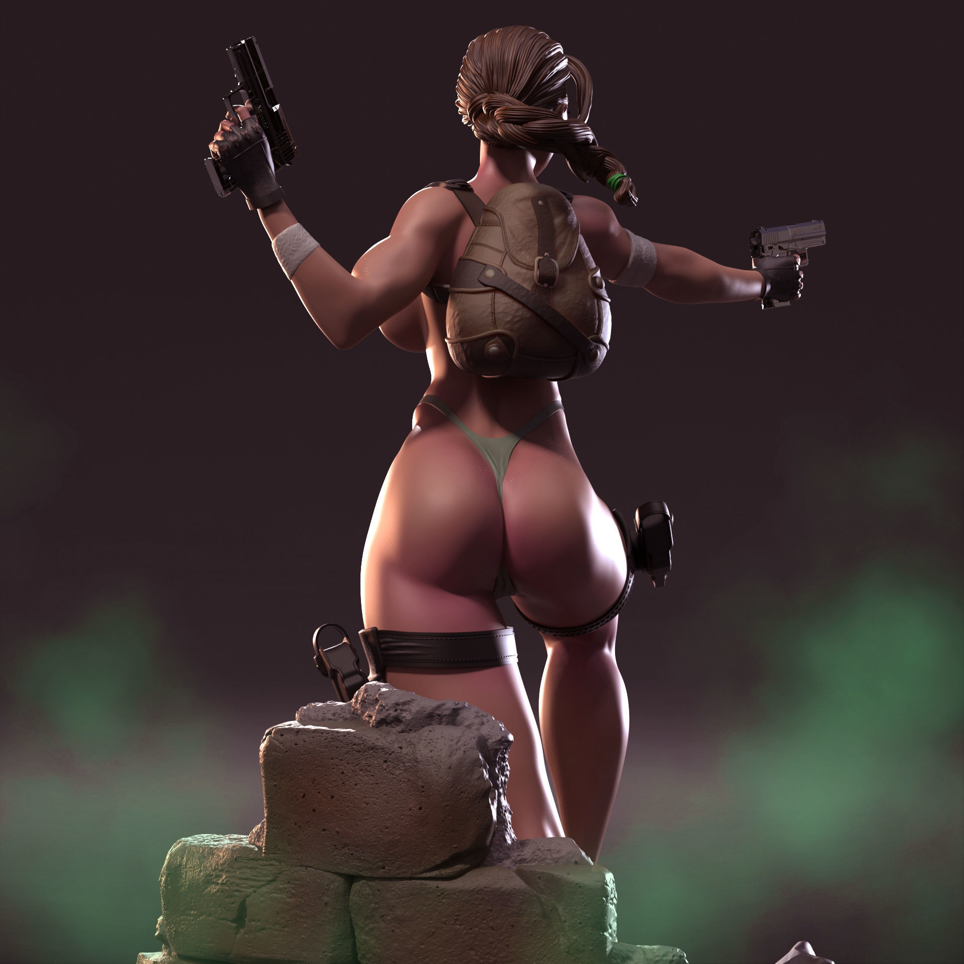 LARA CROFT  STL 3D print model_17