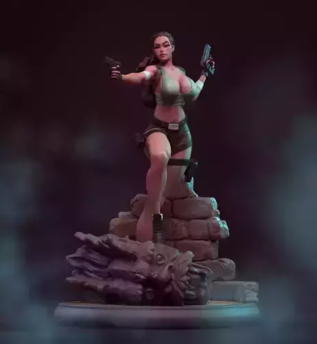 LARA CROFT  STL 3D print model