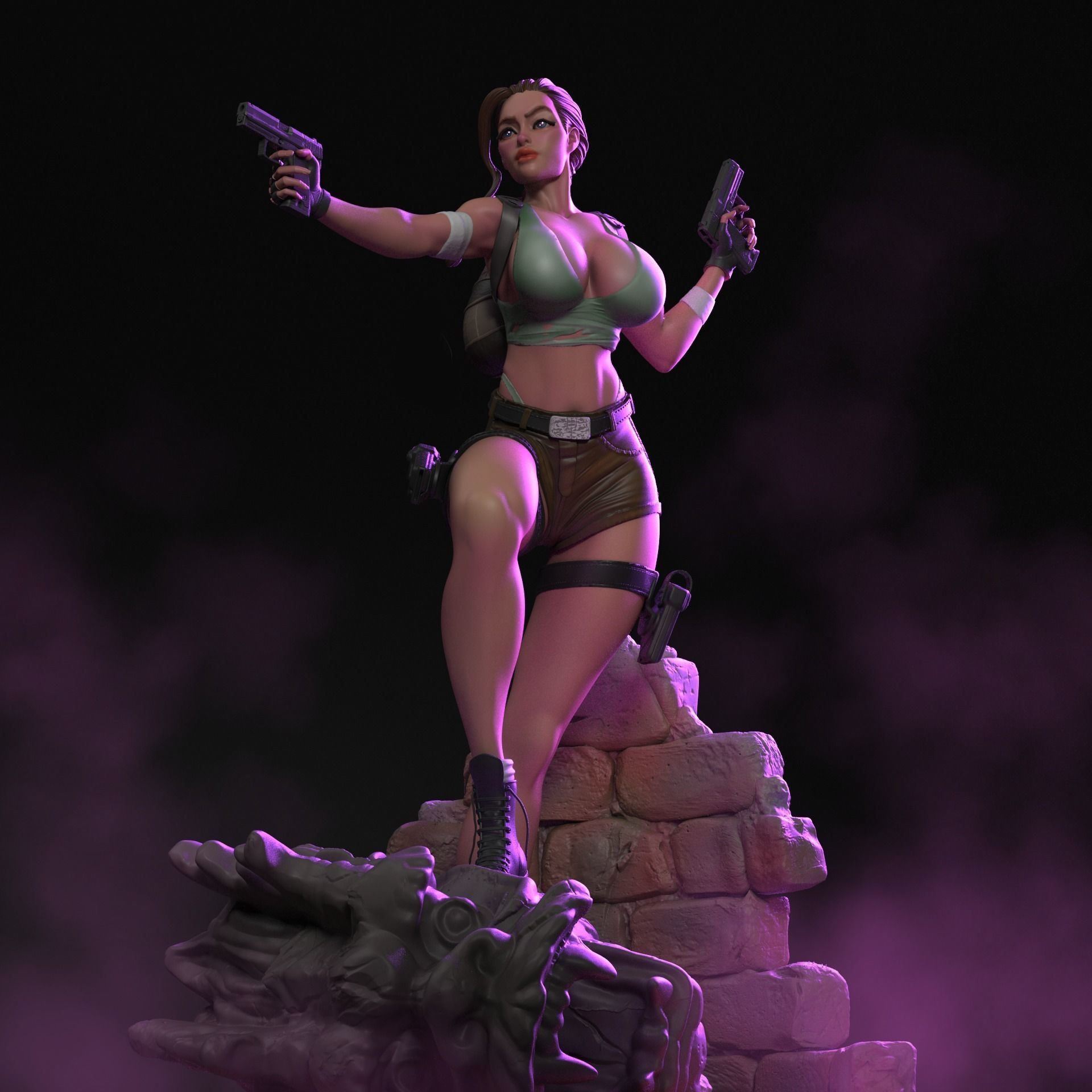 LARA CROFT  STL 3D print model_1