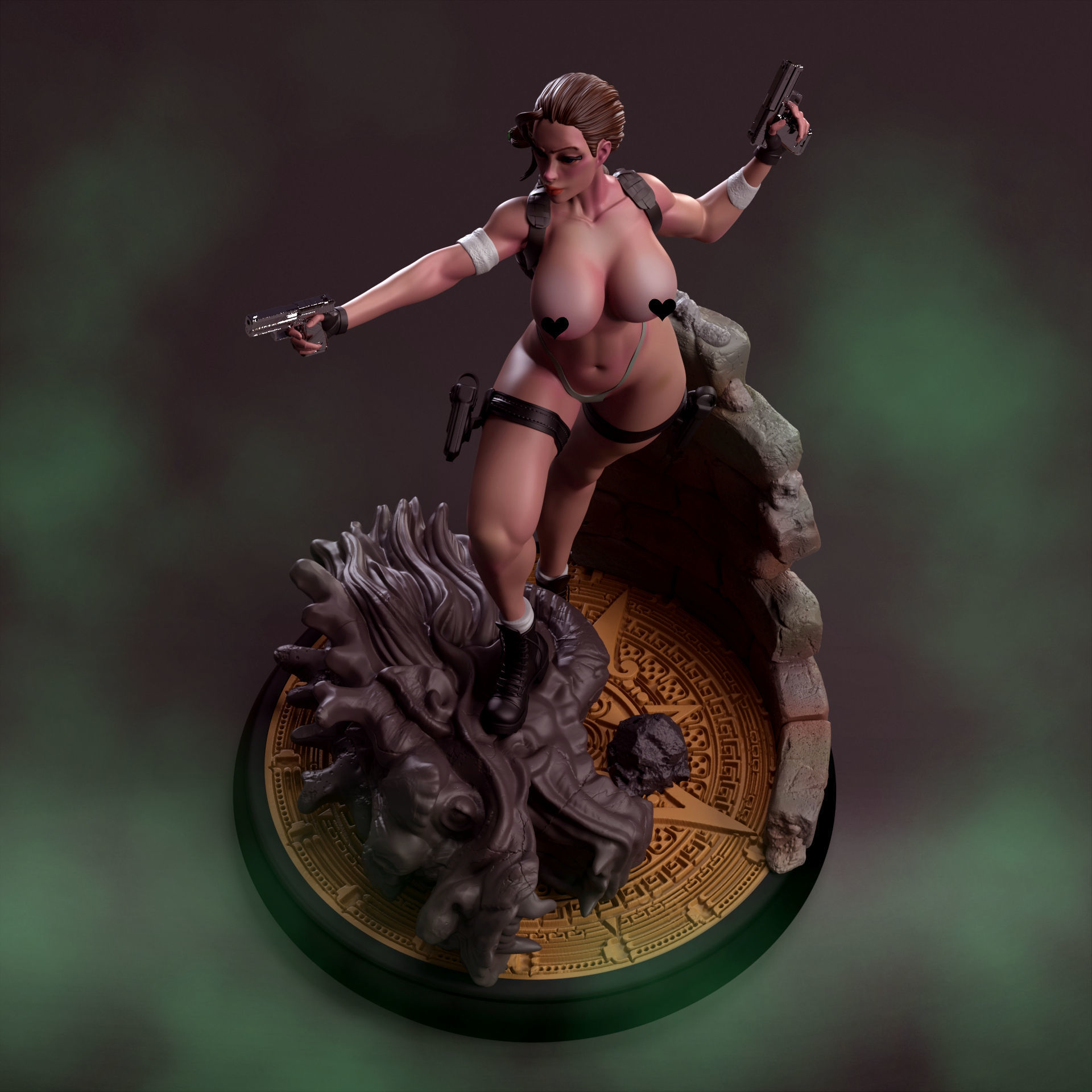 LARA CROFT  STL 3D print model_16