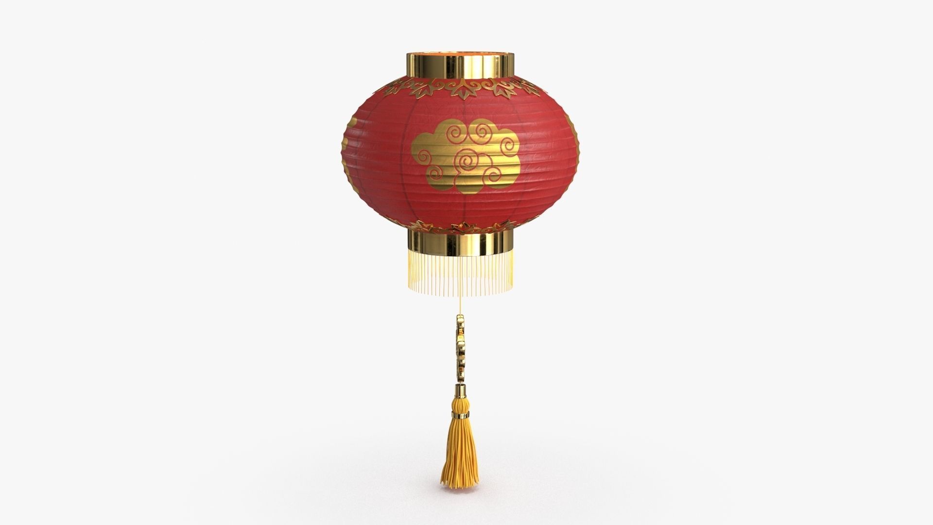 Paper Lantern v1 Low-poly 3D model_12