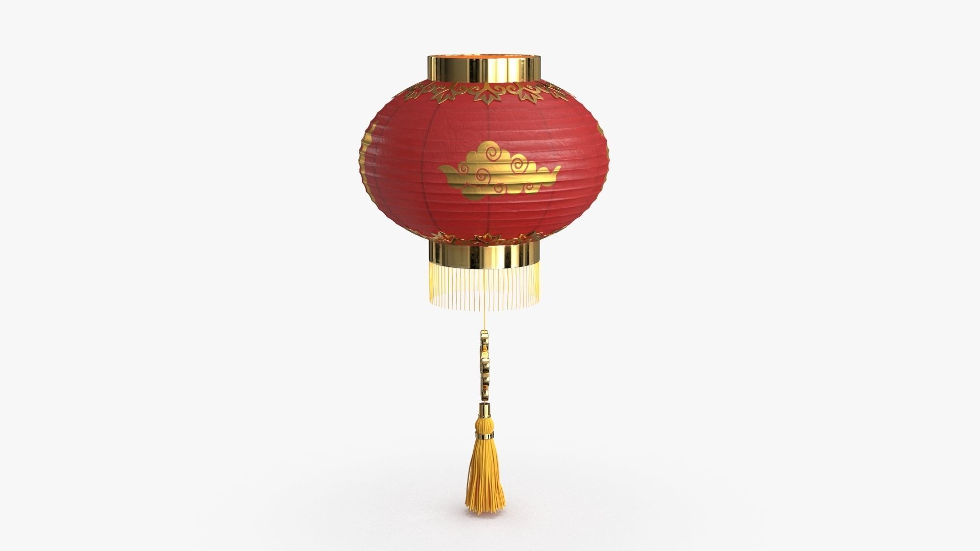 Paper Lantern v1 Low-poly 3D model_6