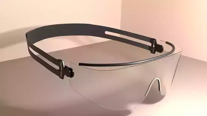 GOGGLES clear on table 3D model