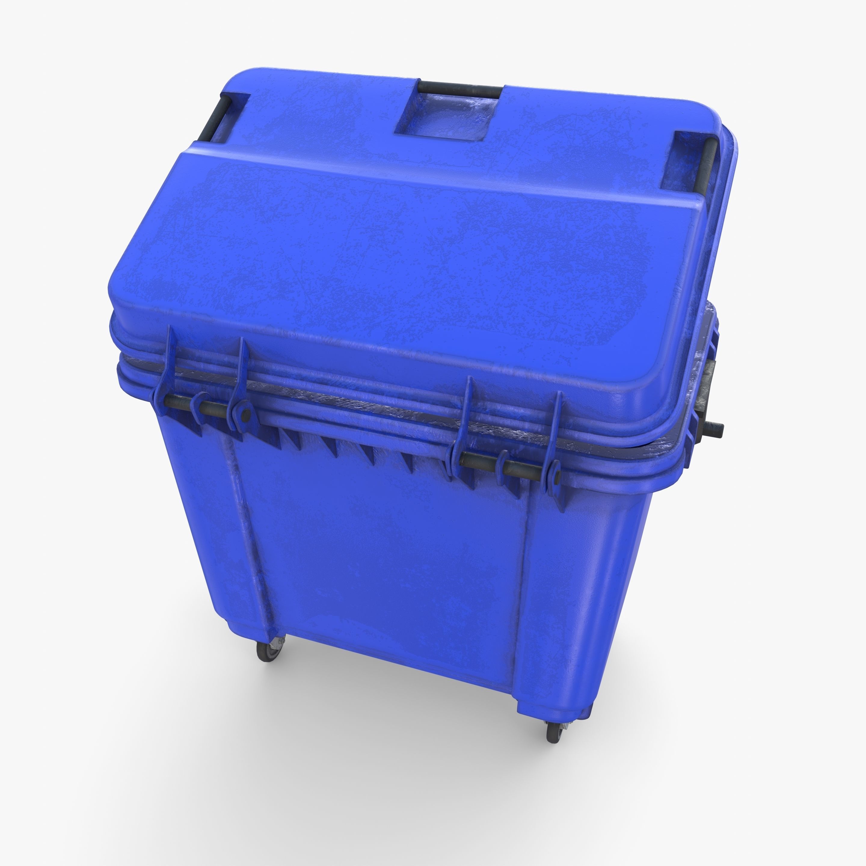 Dumpster v2 weathered 3D model_8