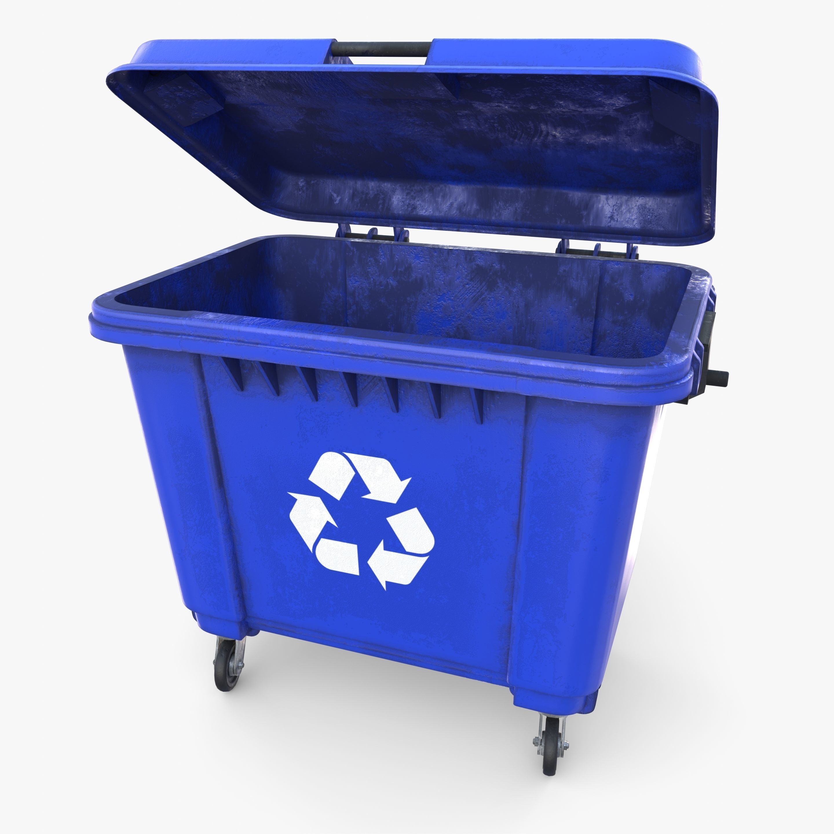 Dumpster v2 weathered 3D model_6