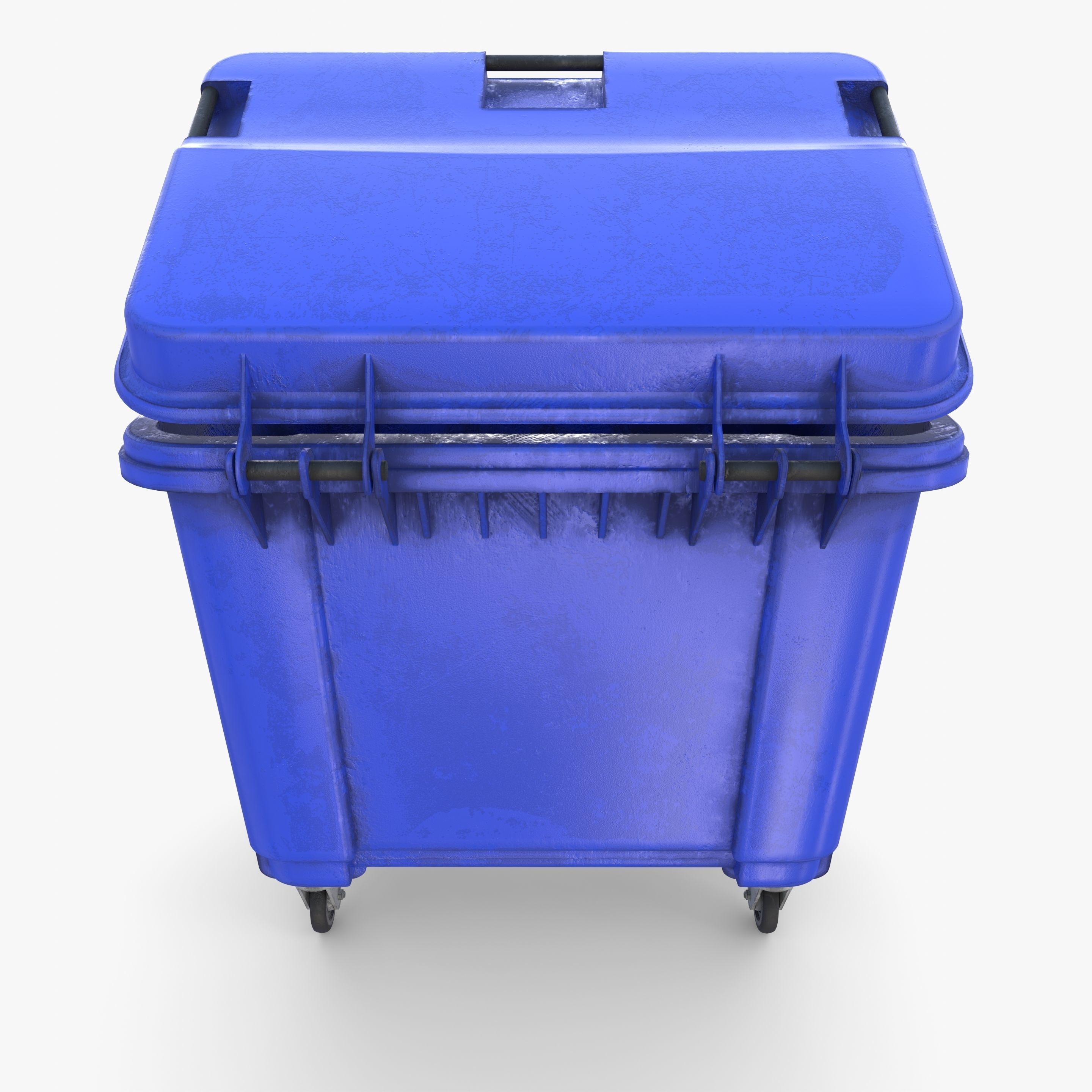 Dumpster v2 weathered 3D model_4