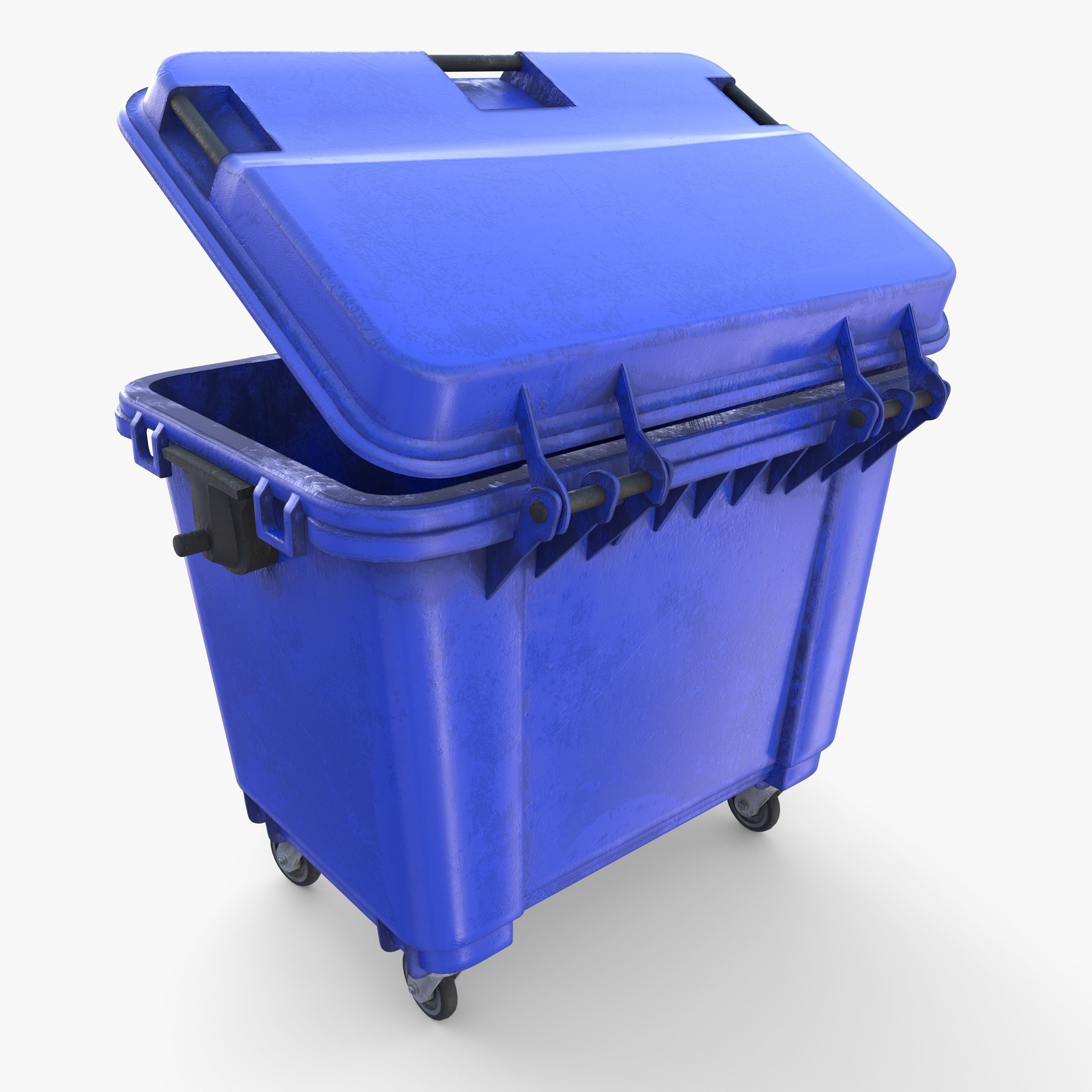 Dumpster v2 weathered 3D model_3