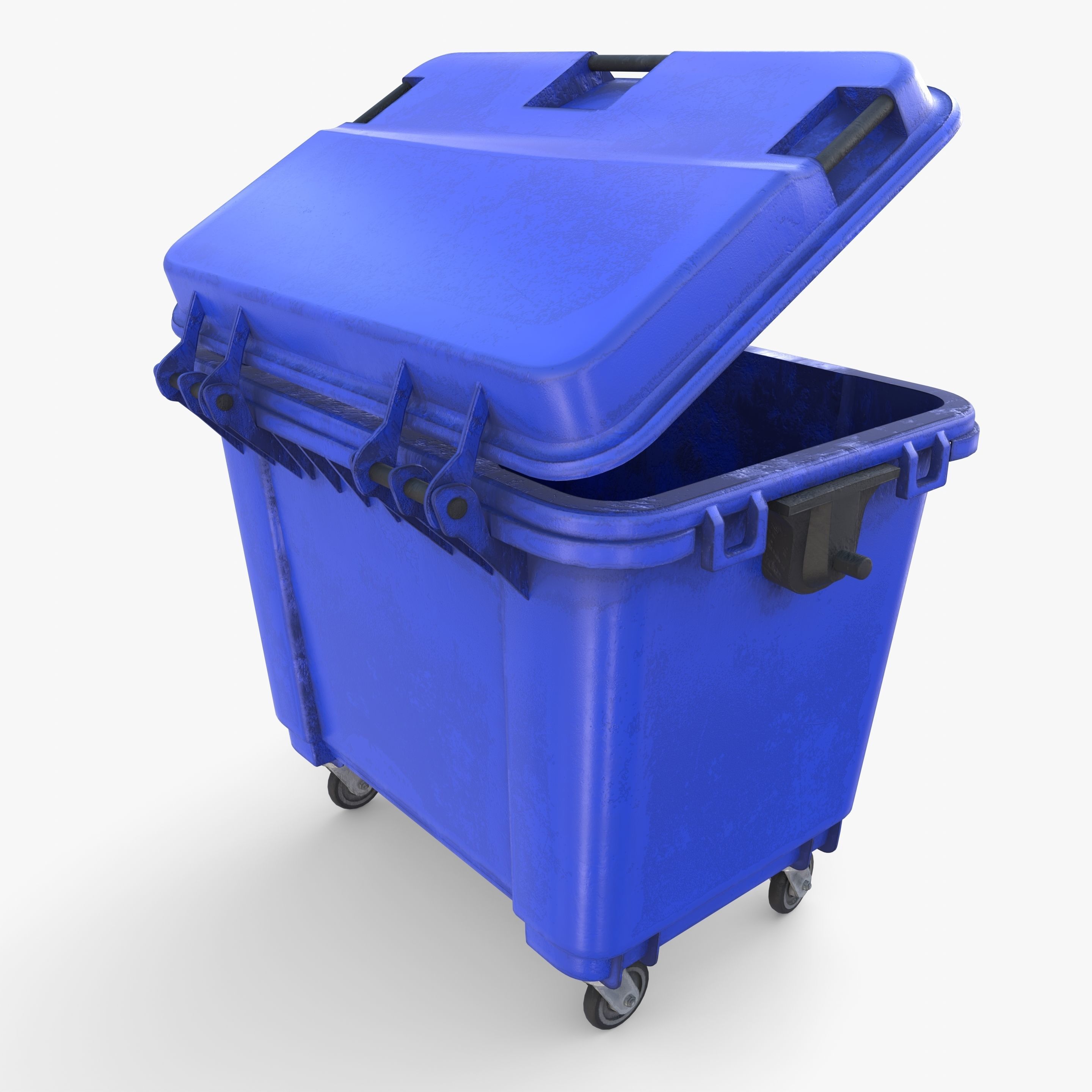 Dumpster v2 weathered 3D model_5