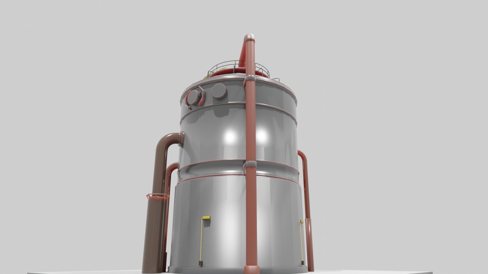 Low-Poly Industrial Storage Tank model Free low-poly 3D model_8