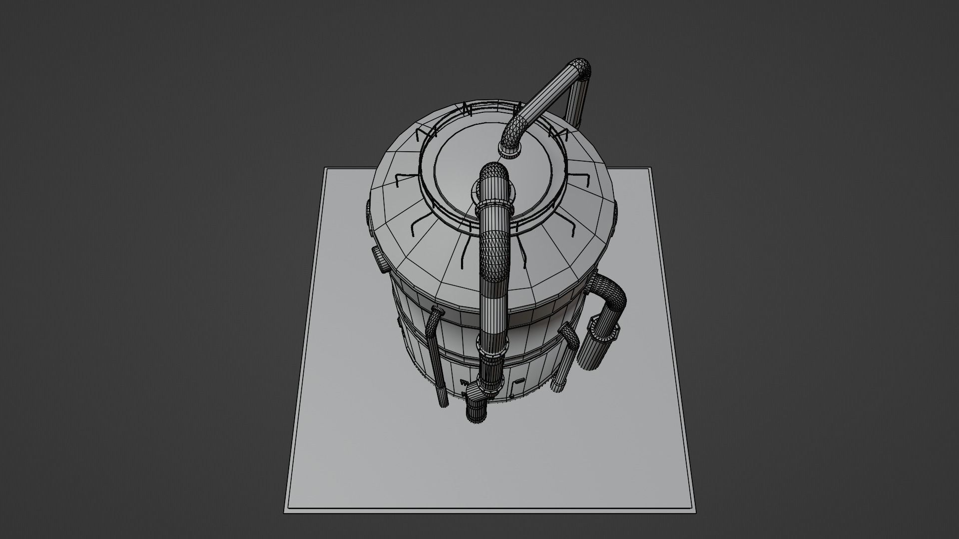 Low-Poly Industrial Storage Tank model Free low-poly 3D model_12