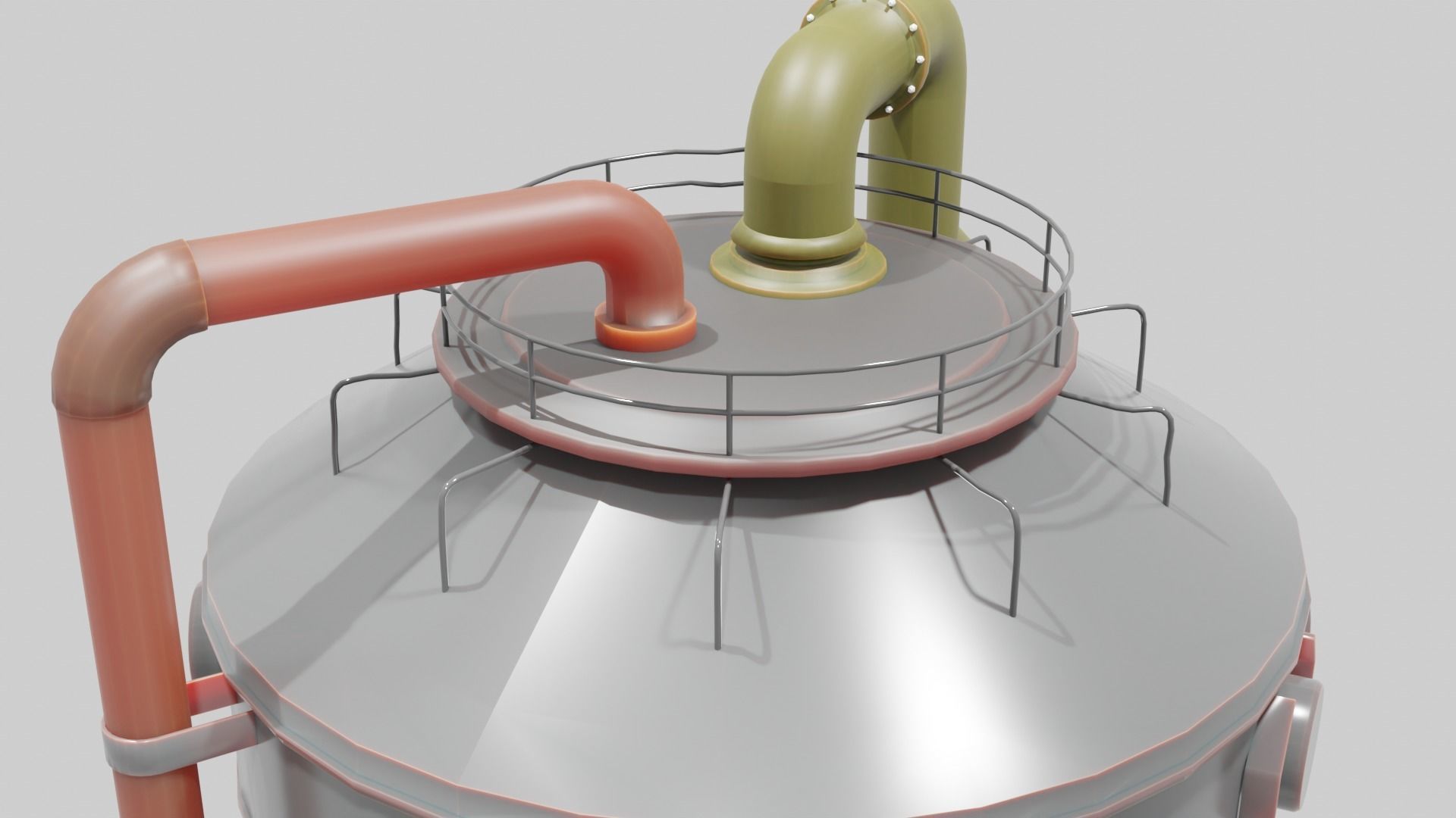 Low-Poly Industrial Storage Tank model Free low-poly 3D model_7