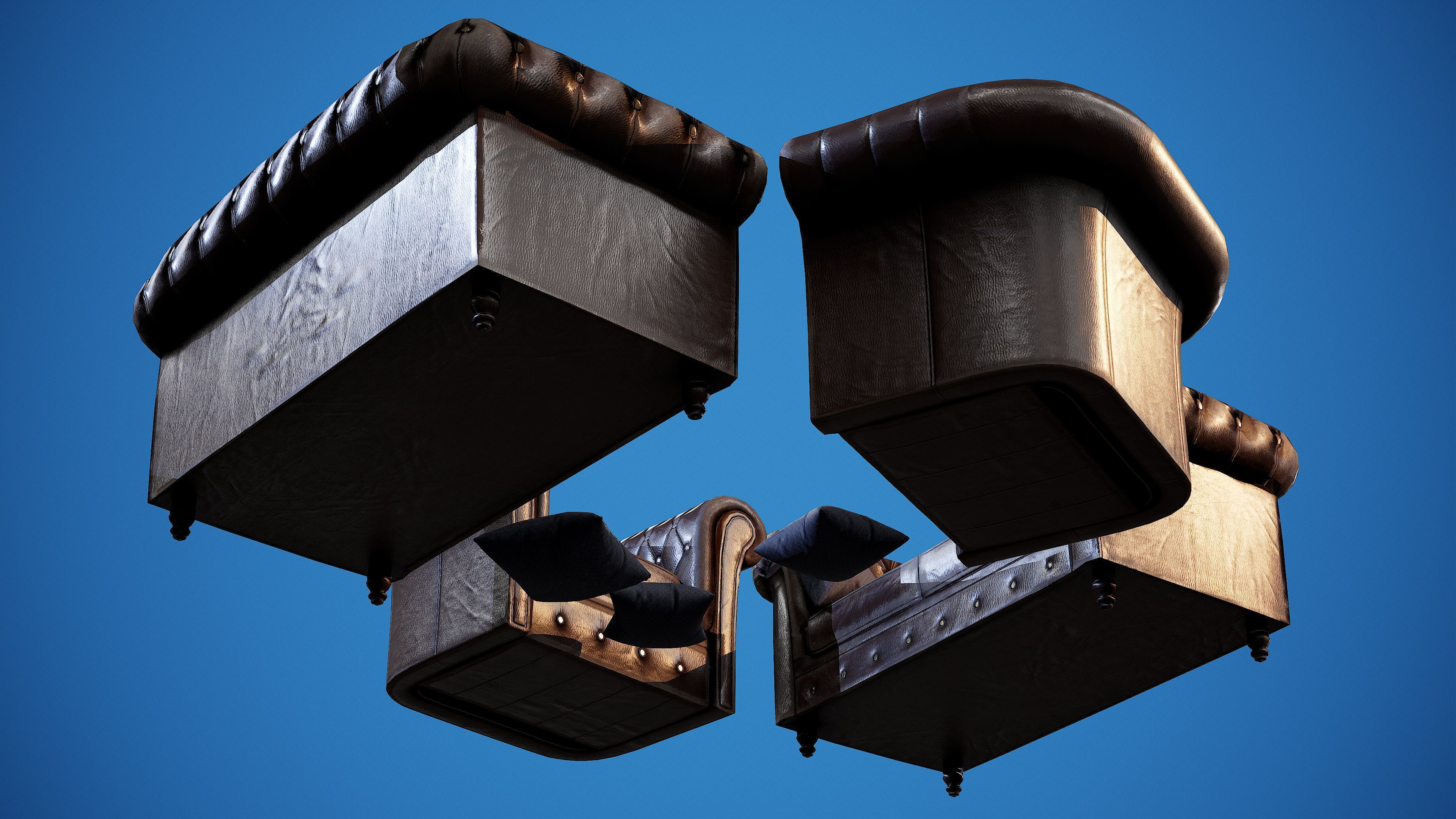 Chesterfields - PBR Game Ready Props Low-poly 3D model_6