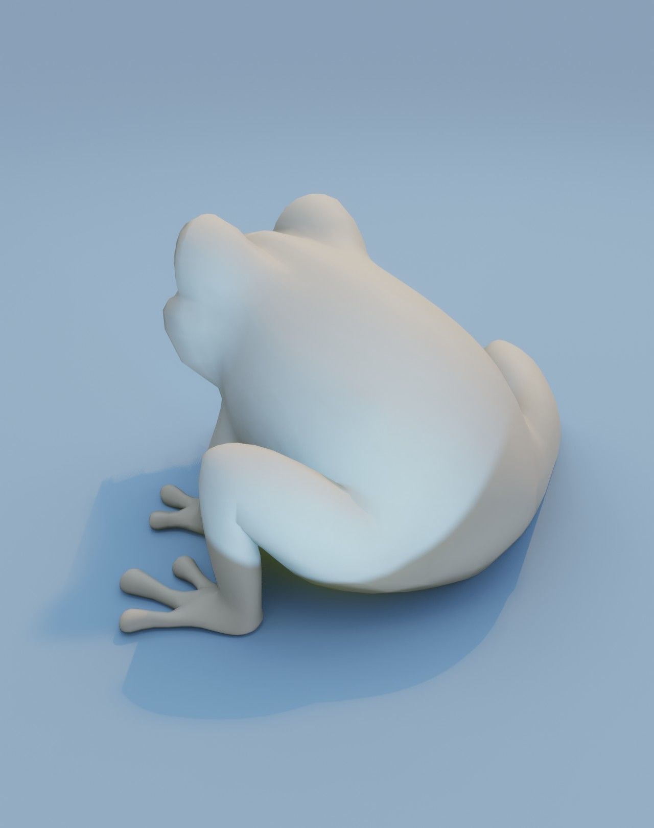 Cartoon Frog Base Mesh Facial Expressions 12 Animations 3D Model Low-poly 3D model_14