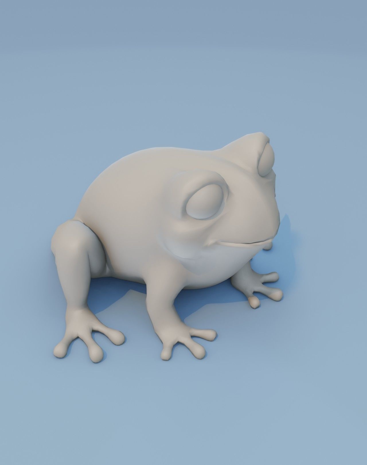 Cartoon Frog Base Mesh Facial Expressions 12 Animations 3D Model Low-poly 3D model_15