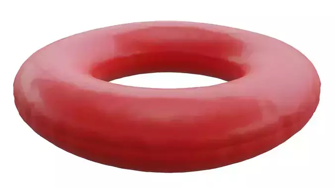 Inflatable Red Swim Ring 3D model