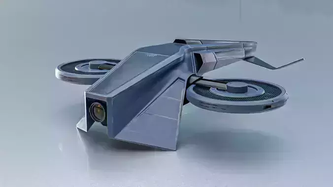 Concept Drone low-poly 3d model