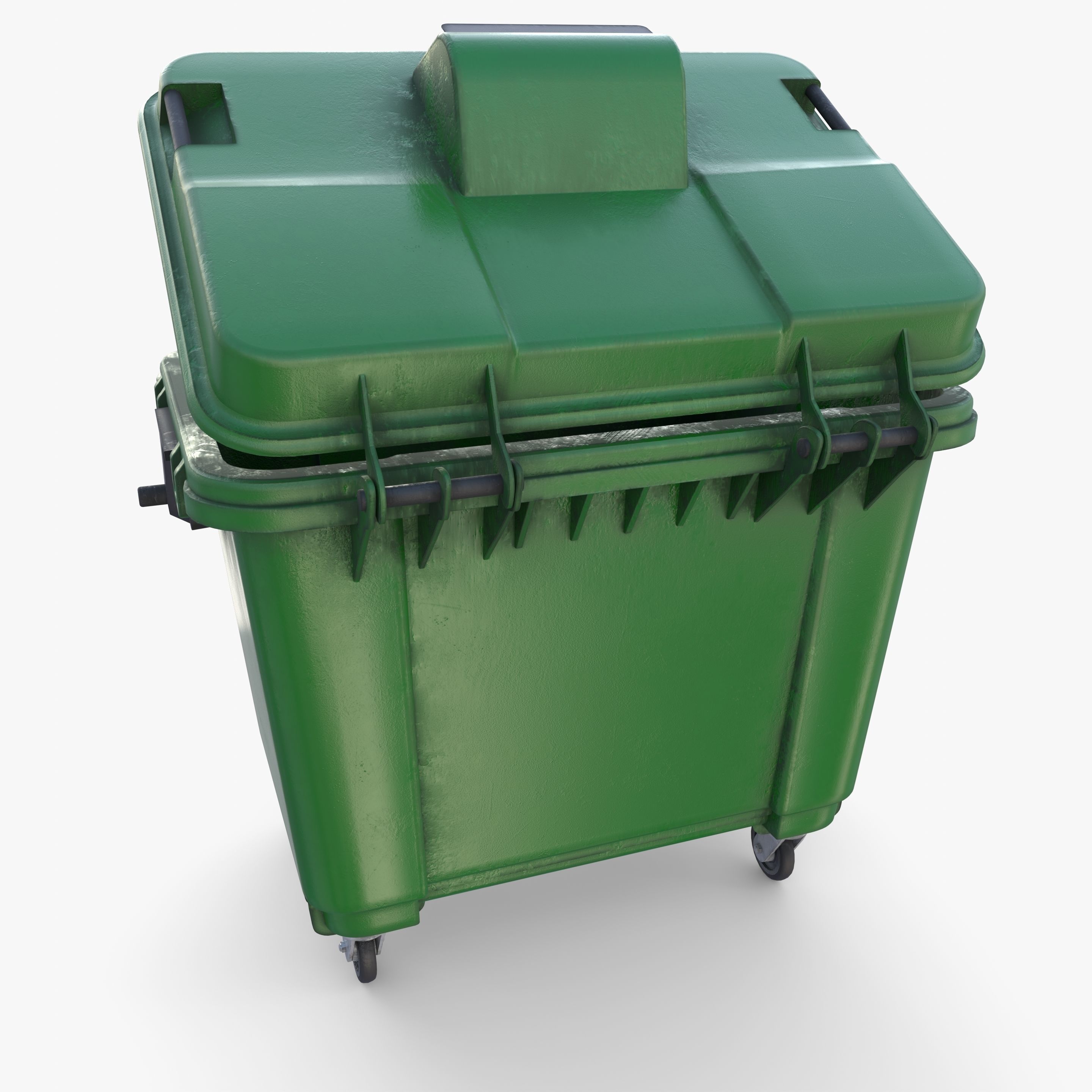 Dumpster v4 weathered 3D model_3