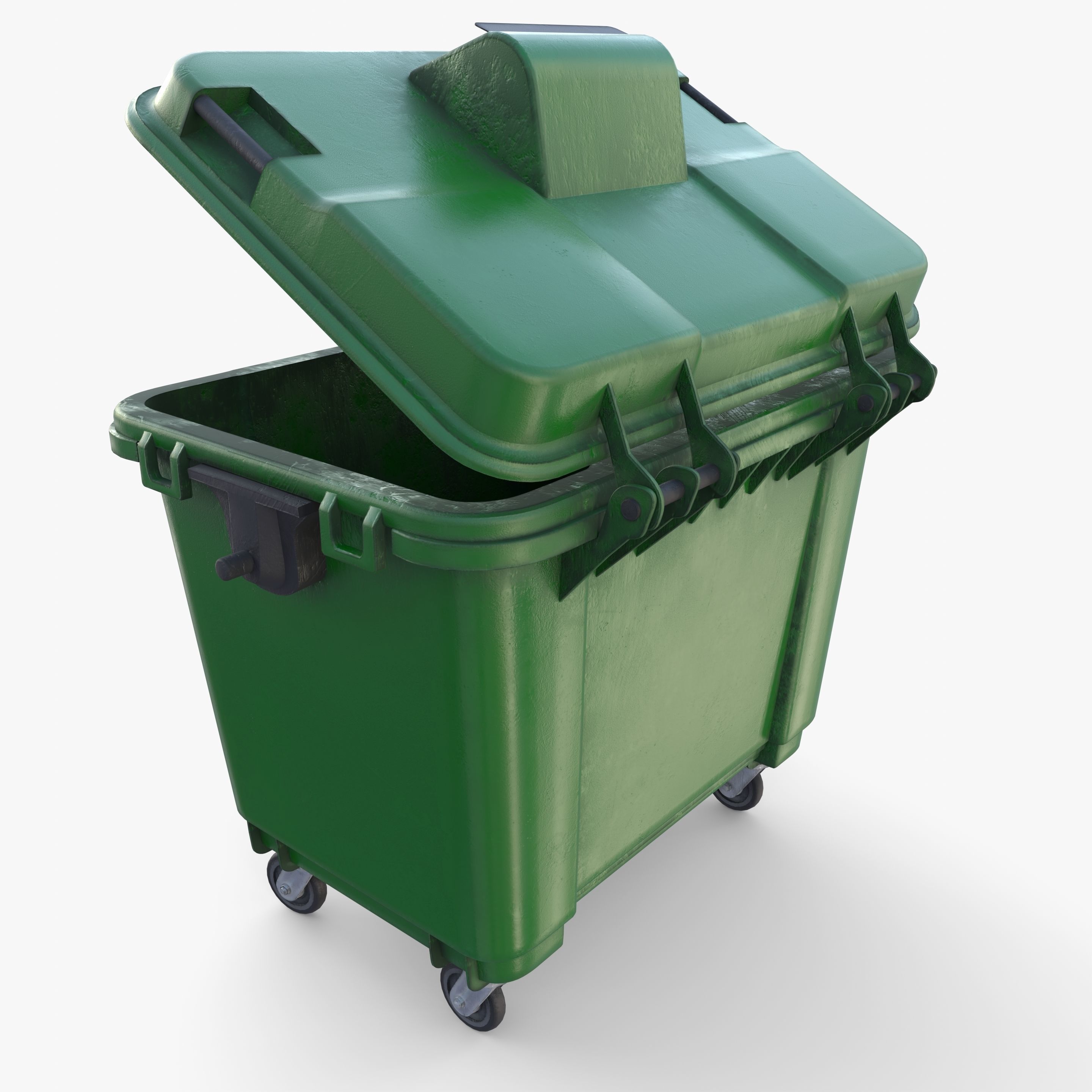 Dumpster v4 weathered 3D model_2