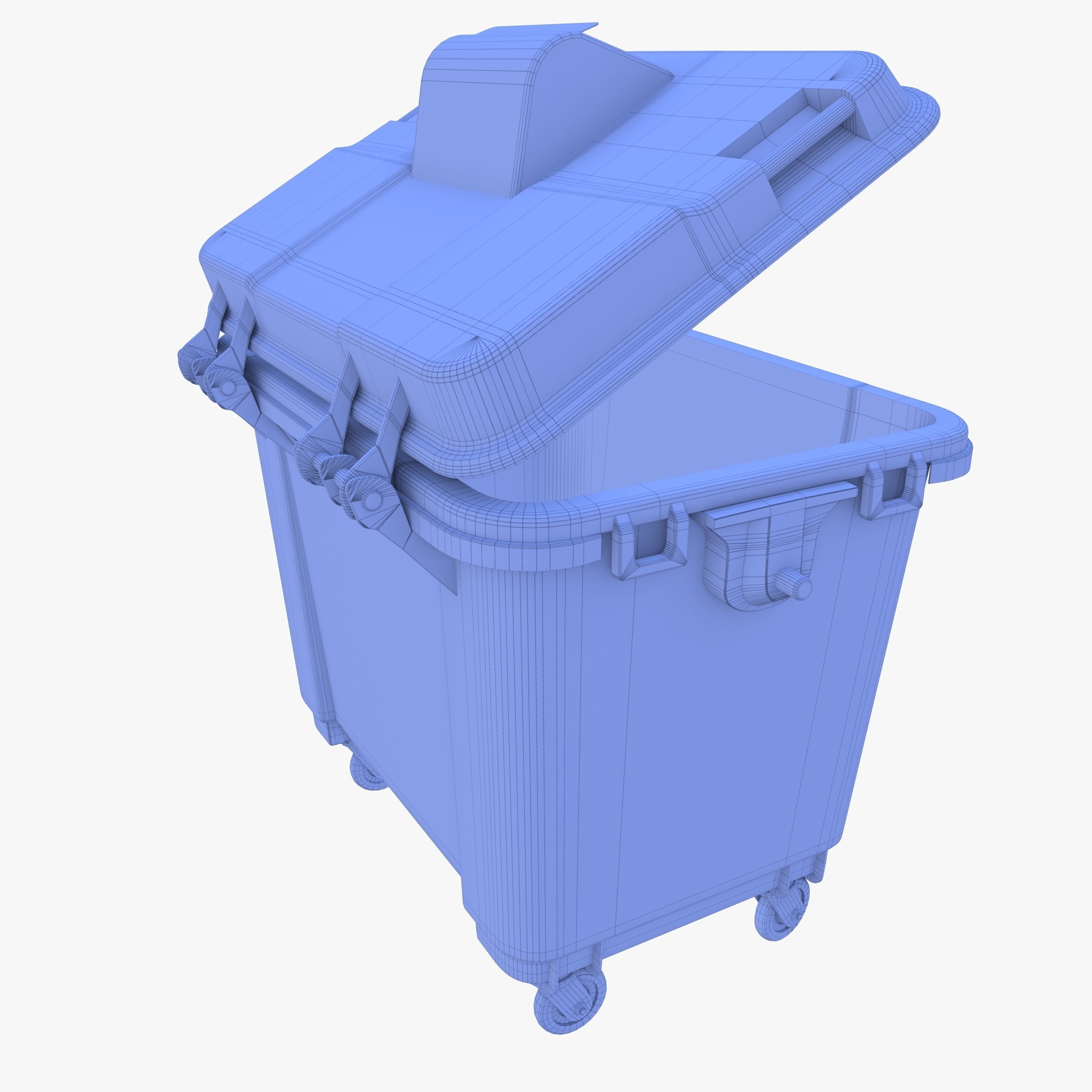 Dumpster v4 weathered 3D model_13