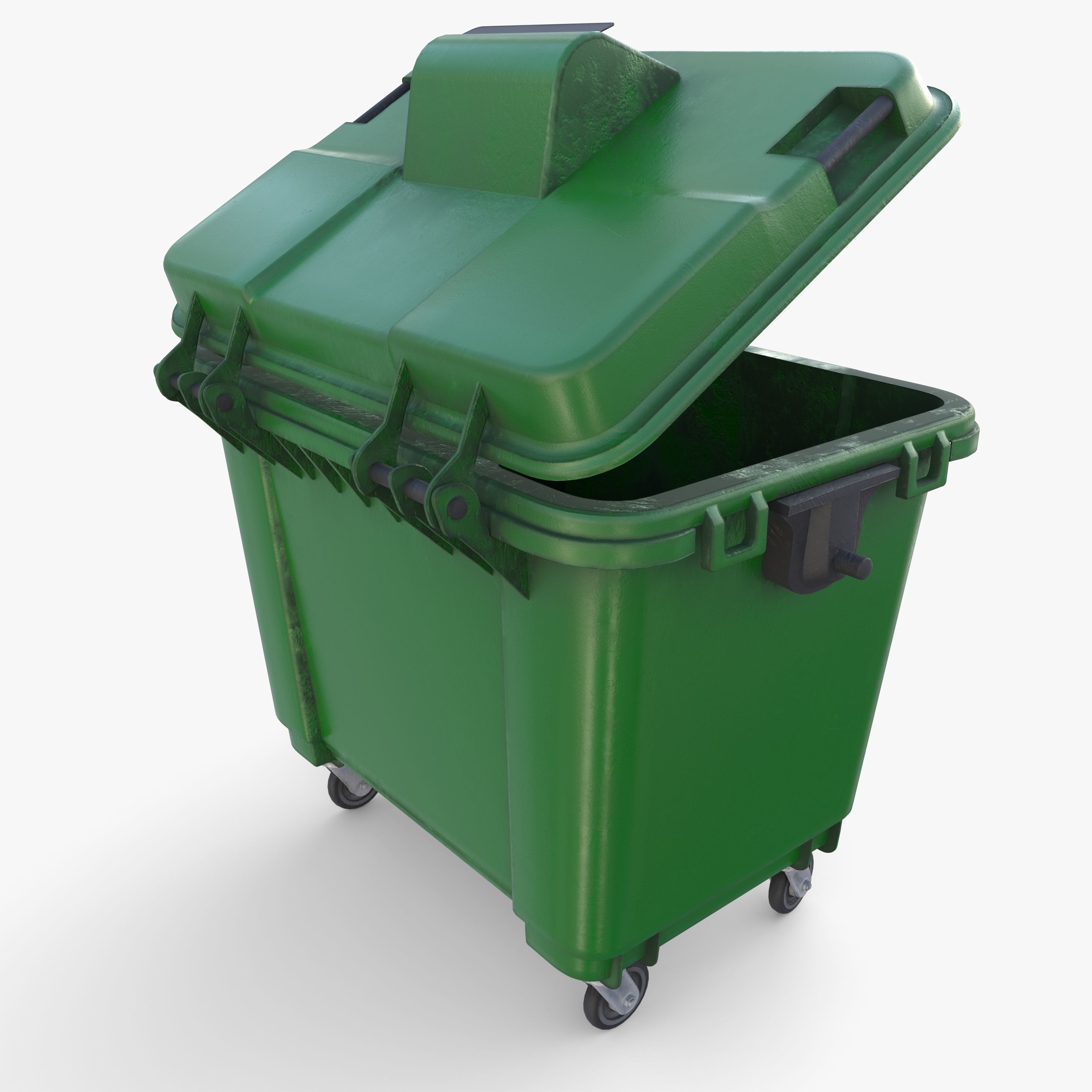Dumpster v4 weathered 3D model_5