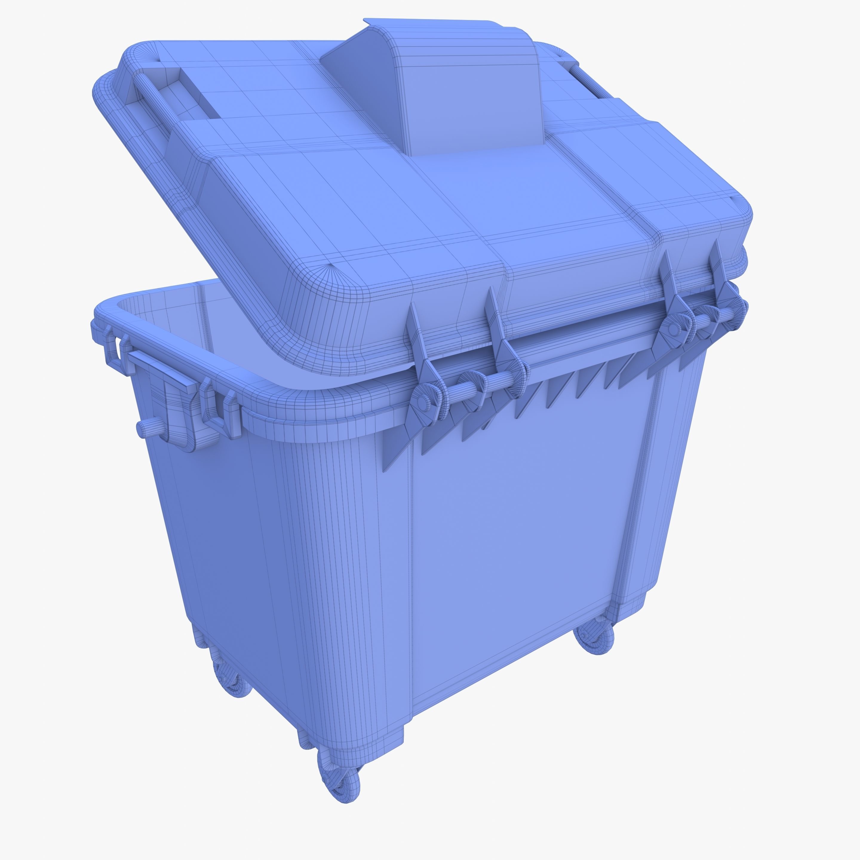 Dumpster v4 weathered 3D model_11