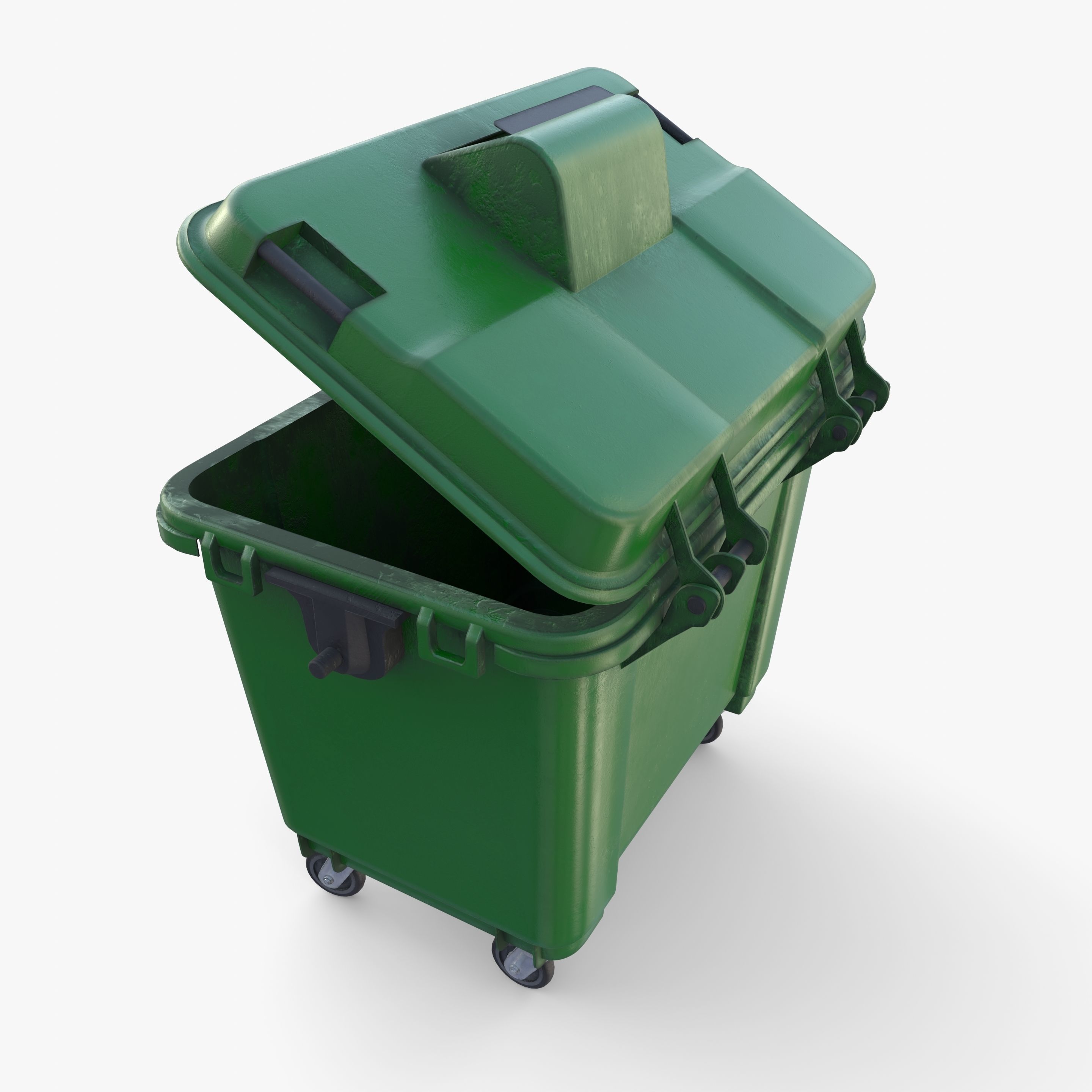 Dumpster v4 weathered 3D model_6