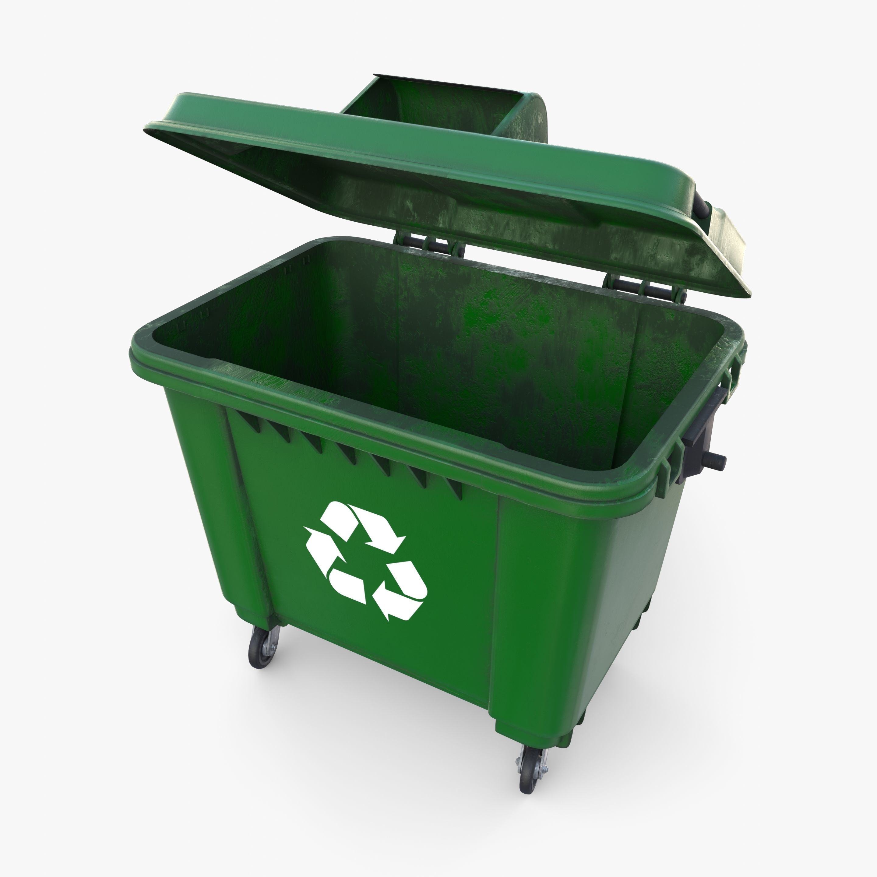 Dumpster v4 weathered 3D model_8