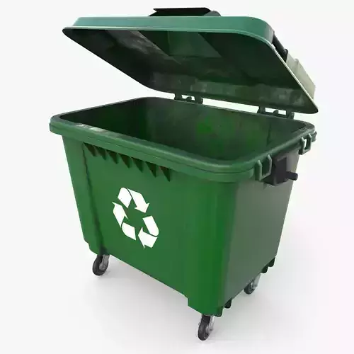 Dumpster v4 weathered 3D model