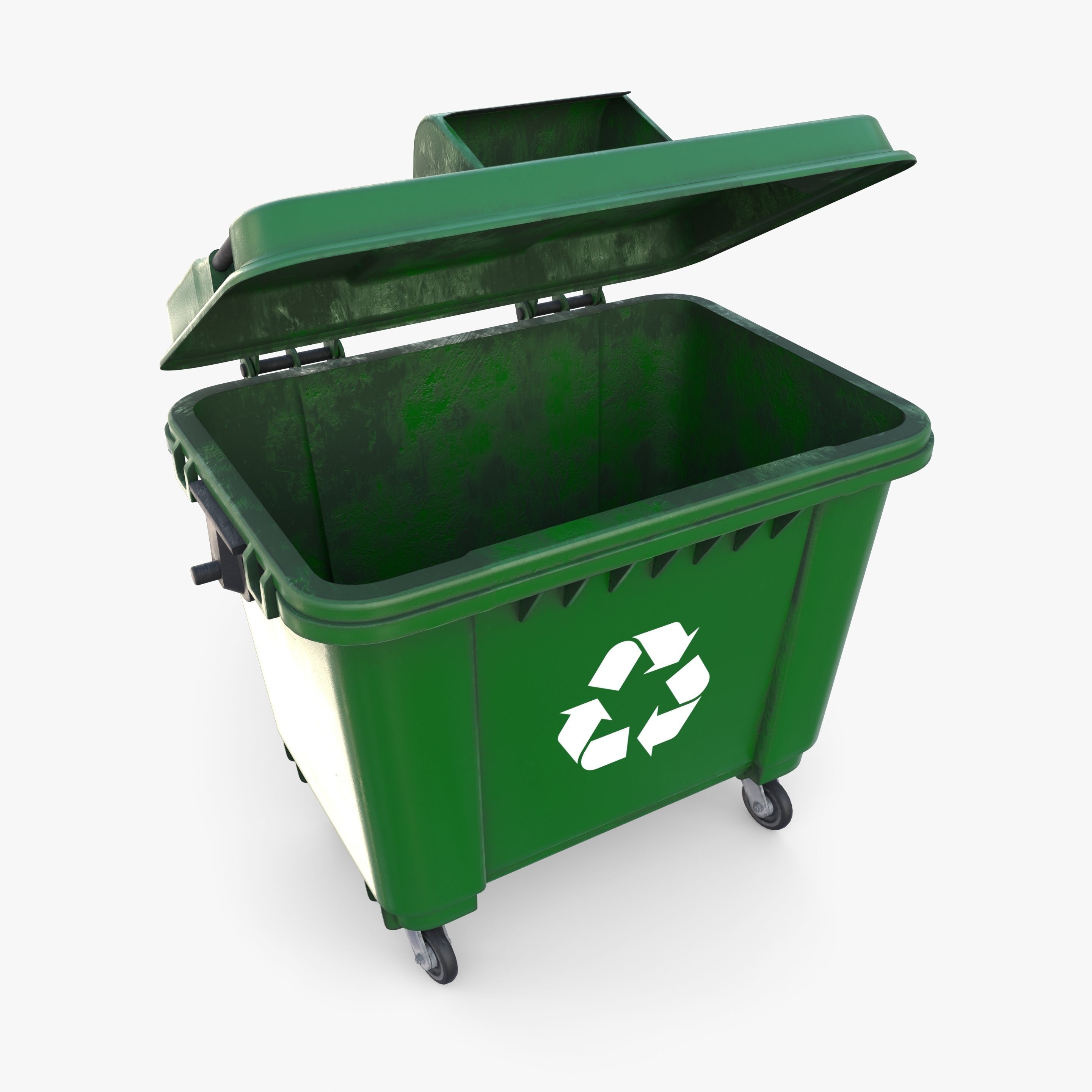 Dumpster v4 weathered 3D model_7